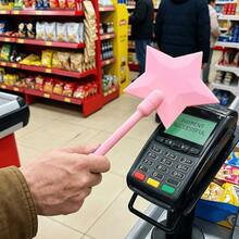 Gậy thanh toán mã QR ma thuật in 3D, đũa phép thanh toán mã QR, đũa phép ánh sao, giá đỡ thẻ thanh toán không tiếp xúc, thích hợp cho các trường hợp thanh toán bằng thẻ (cần tự lắp ráp). - A - Xem 2