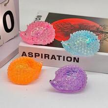 Glowing Hedgehog Squeeze Toy: Soft Spiky Squeeze Toy, Cute Transparent Stress Relief Sensory Toy, Suitable For Anxiety Relief, Perfect Mother's Day Gift For Toy Collectors And Adults - View 5