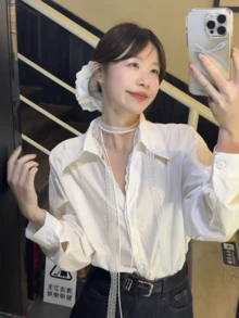 Women Blouses & Shirts - White - View 6