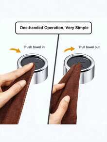 Bộ 3 giá treo khăn tự dính gắn tường, giá treo khăn tròn phù hợp cho phòng tắm, nhà bếp và gia đình, gắn trên tường, tủ, nhà để xe, không cần khoan. - Nhiều màu - Xem 4