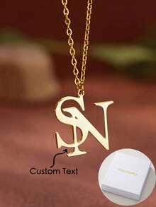 Kalung Nama Inggris Minimalis yang Disesuaikan, Desain Berlapis Elegan, Klasik & Abadi, Cocok untuk Pesta, Perjamuan, Pernikahan, Liburan Pantai, Gaya Unisex, Aksesori Ulang Tahun, Hadiah Natal yang Modis, Cocok untuk Pemakaian Sehari-hari dan Pemberian Hadiah, Hadiah Hari Ibu, Tersedia dalam Warna Emas dan Emas Mawar, Serbaguna & Modis - Yellow Gold - View 6
