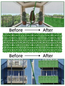 Pannello decorativo in edera artificiale resistente ai raggi UV 40X120 pollici, adatto per patio, balcone, giardino, cortile interno ed esterno, pannello decorativo con foglie di vite verde chiaro, utilizzato per decorazione della casa, decorazione della stanza, decorazione della parete, decorazione del matrimonio, decorazione della camera da letto, decorazione della festa di compleanno, decorazione del giardino, decorazione interna ed esterna, decorazione primaverile ed estiva - verde chiaro - Visualizzare 2