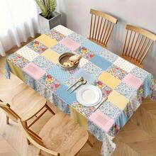 1pc Plaid & Floral Printed Tablecloth, Suitable For Holidays, Daily Use, Parties, Lunches, Dinners, Home Decor, Parties, Restaurants, Living Rooms, Outdoor Weddings, Camping, Picnics, Indoor/Outdoor Use - Multicolor - View 15