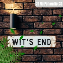 1pc 2D FLAT WIT'S END Signage, Funny Street Sign, Home Decor, Room Decor, Wall Decor, Restaurant Decor, Bar Decor, Cafe Decor, Garage Decor, Farmhouse Decor - Multicolor - View 7