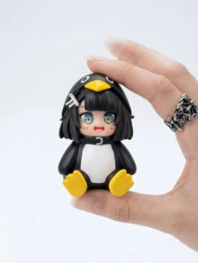 Figur Penguin Lucu Gugugaga, Dekorasi Meja yang Menggemaskan, Hadiah untuk Pecinta Game Kartun - MultiWarna - View 12