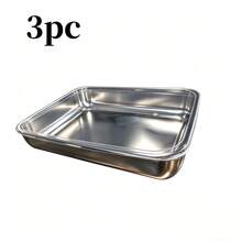 3 piezas Recipientes de almacenamiento de alimentos de acero inoxidable herméticos con tapas, cajas de almuerzo apilables a prueba de fugas de metal, recipientes de almacenamiento de alimentos para refrigerador y congelador, adecuados para cocina y picnic - Multicolor - Ver 15