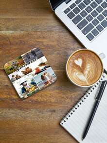 Posavasos de colaje de fotos personalizados de alto brillo, posavasos cuadrados para bebidas, posavasos redondos para café, regalos personalizados para ocasiones especiales - Multicolor - Ver 7