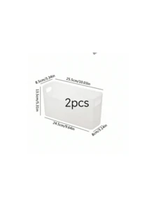 1pc Kitchen Wall-Mounted Storage Box, Suitable For Storing Plastic Bags And Cleaning Supplies - White - View 15