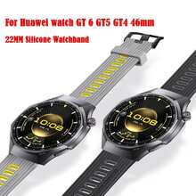 22mm 雙色手錶錶帶，相容於 Watch GT5/GT4/GT3/GT2 Pro 46mm/智慧手錶，適用於 GT 5/4/3/2 Pro 46mm，相容於 GTR 4/GTR 3/3 Pro/Gtr 2/GTR 2E 運動矽膠錶帶，男士手鍊配件 - 22mm - 查看 4