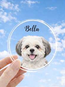Personalized Pet Photo Coasters, Cat/Dog Portrait And Name, Anniversary/Birthday/Holiday Gift - Multicolor - View 9