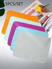 5片装高品质超细纤维清洁布，适用于清洁眼镜、智能手机、珠宝、钢琴、镜头、手表，可重复使用，镜头清洁湿巾，眼镜及时尚眼镜清洁剂，电脑、手机和平板电脑屏幕清洁剂 - 彩色 - 查看 8