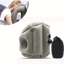 Neck Support Pillow, Inflatable Travel Pillow, Inflatable Neck Pillow Suitable For Sleep, Supporting The Head, Neck, And Lumbar Spine. Suitable For Airplanes, Cars, And RVs. Foldable For Storage. - D - 查看 6