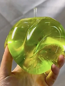 1个粉色水晶大苹果造型挤压玩具，超柔软慢回弹减压玩具，手工制作，奶油般柔软，可爱又好玩 - 彩色 - 查看 7