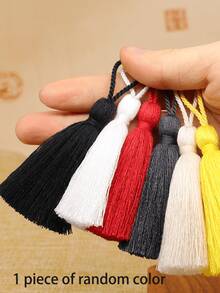 1 pieza Abanico portátil de verano tejido de colores con borlas, abanico manual de paja con efecto dopamina, abanico de paja hecho a mano con forma de corazón y flor para refrescarse en picnics, fotos, playa, bodas, fiestas y eventos de verano, decoración bohemia - Multicolor - Ver 8