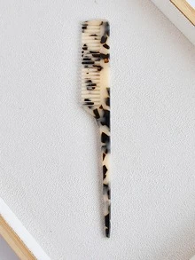 3件套女士尖尾梳，细齿编发分缝尖尾梳，大理石纹和高级豹纹醋酸纤维材质，防静电，不伤发，令秀发柔顺，美发造型工具，馈赠亲友的完美礼物 - 彩色 - 查看 12