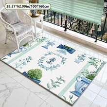 Thảm nhung họa tiết sứ Pháp xanh trắng, thảm trang trí sân hiên ngoài trời, thảm trang trí, thảm trang trí phòng ngủ, thảm nhỏ, thảm trải sàn, trang trí nhà cửa, thảm phòng khách, thảm phòng khách nhỏ, thảm phòng ngủ, trang trí nhà cửa phòng khách, thảm ngoài trời, thảm có thể giặt được. - Nhiều màu - Xem 3