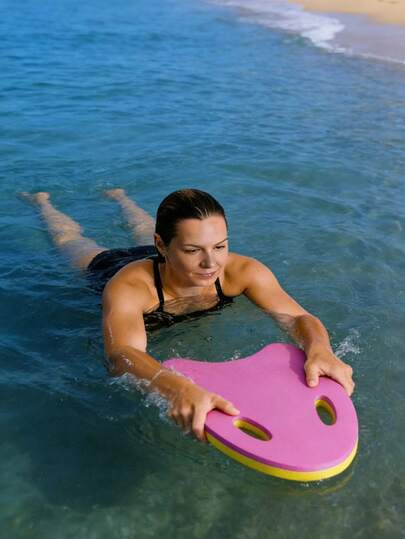 A-Type Swim Kickboard For Adult Beginners, Thick EVA High Buoyancy Water Board, Beginner Swimming Training Auxiliary Equipment, Lightweight Waterproof Non-Absorbent, Ergonomic Curved Grip With Dual Handles, Stable And Effortless Grip, Helps Maintain Proper Swimming Posture. Multiple Colors Available, , Suitable For Novice Swimming Learning, Daily Swimming Training, Pool Play, Adult Intermediate Practice, And Other Swimming Beginner Training Scenarios.