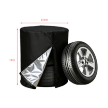 4 chiếc bọc lốp màu đen, làm từ vải Oxford phủ bạc bên trong, chống bụi. - Xem 3