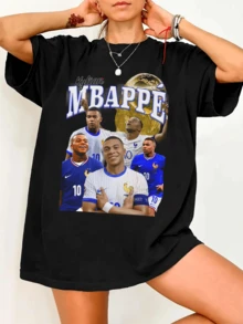 Dam-T-shirts - Svart - Visa 6