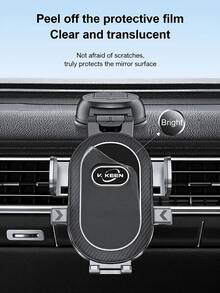 V.KEEN V-903 360°旋转车载手机支架，通用可调节仪表盘/挡风玻璃支架，免提GPS支架，兼容和安卓手机，坚固耐用的驾驶用车载支架 - 黑色 - 查看 7