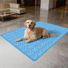 2026升级款大型宠物降温垫，适用于犬猫，可水洗透气犬猫床垫，夏季雪纺床垫，可重复使用的小型犬睡垫，室内/室外汽车座椅垫，宠物用品及配件 - 淺藍色 - 查看 13