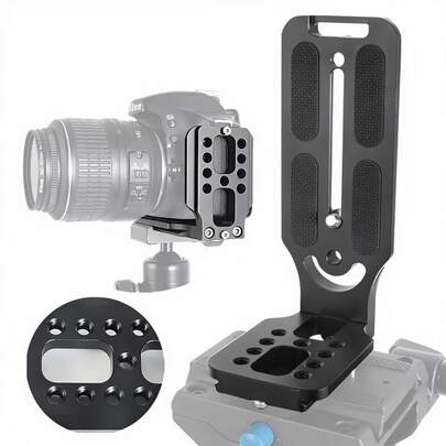 L-Type Camera Quick Release Plate Vertical Screen Bracket Aluminum Alloy For SLR Cameras