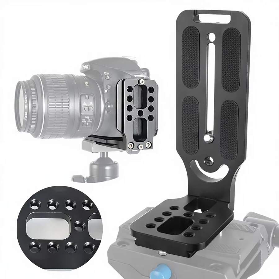 L-Type Camera Quick Release Plate Vertical Screen Bracket Aluminum Alloy For SLR Cameras - View 1