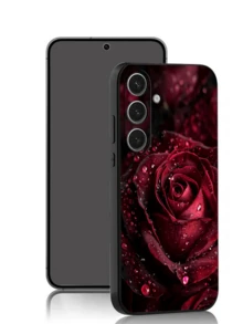 1个创意玫瑰花保护壳，黑色TPU软壳，防刮防震，兼容华为荣耀、Galaxy A04e/A05s/A13/A14/A15/A34/A35/A50/A52/A53/A54/S21/S22/S23/S24/S25/S25 Ultra/S25 FE/S26/S26 Plus/S26 Ultra/S26 Edge、6A/7A/8A、12T/13T/14T - 黑色 - 查看 2