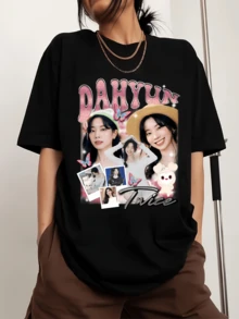 Graphique Dahyun Twices Men's Sports T-Shirt With Crew Neck And Print, Short Sleeves - Black - View 1