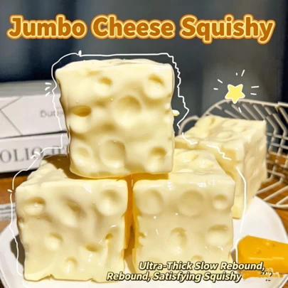 7cm Cheese Squishy Toy, Soft Stress Relief Squeeze Ball, Realistic Food Anxiety Relief Toy, Japanese Style Desktop Decor, Teenage & Adult Party Gift, Cheese, Coconut Oil, Flour Filled Squeeze Toy For Vent & Prank