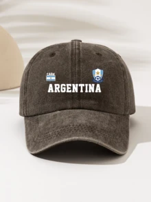 1顶时尚简约水洗棒球帽，印有“ARGENTINA”字样，是馈赠亲友的理想礼物，四季皆宜的高品质装饰品，复古美式运动风格，是女性、节日和假日的必备单品。 - 水洗棒球帽 - 查看 18