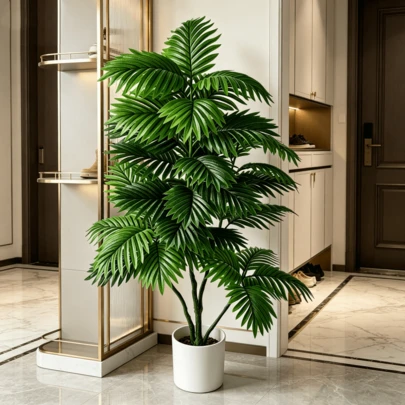 125cm Large Artificial Palm Tree, Realistic Simulation Coconut Palm Branches, Suitable For Home, Garden, Office Decor