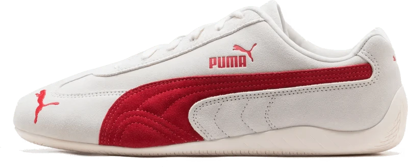 Puma Speedcat OG 女款运动鞋,吸汗透气保暖,百搭经典Logo,弹性好,易洗快干,适合运动户外跑步、日常穿着,米色/红色,货号:400986-49 - 米色/紅色 - 查看 1