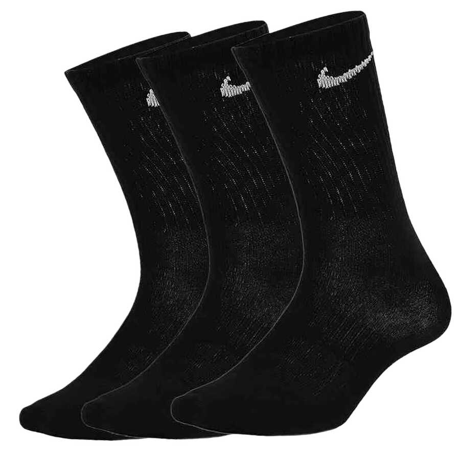Nike Classic Fashion Versatile Minimalist Daily Sports Socks Unisex 3 Pairs Mid-Calf Training Socks SX7676 - SX7676-010 - View 1
