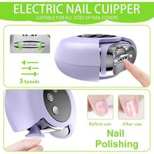 2-In-1 Electric Nail Clipper And Polisher With LED Light, Anti Pinch Polishing And Grinding Function, USB Charging, Multifunctional Nail Tool, Suitable For Home And Salon Use, Suitable For All Ages, Perfect Gift For Friends And Family - Multicolor - View 5