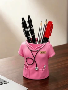 Pencil-Shaped Desktop Storage Box - Portable Design, Can Separately Store Pens And Pencils, Suitable For Students, Office And Home Use. Cute Cartoon Design, Office Supplies. Interesting Design. Portable Storage Box And Pencil Box, Very Suitable For Christmas. Desktop Accessories, Applicable To Office, School Supplies, Interesting Accessories, Lightweight Storage Box, Pen Holder, Office Supplies, Desktop Accessories, Office Supplies - Multicolor - View 7