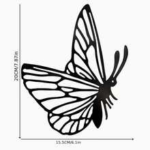 2D Flat, 1pc Beautiful Black Acrylic Butterfly Wall Decor, Outdoor Wall Decoration - Perfect For Living Room, Study Room Decor Or Outdoor Space, Butterfly Silhouette Garden Yard Decorative Craft - Multicolor - View 10