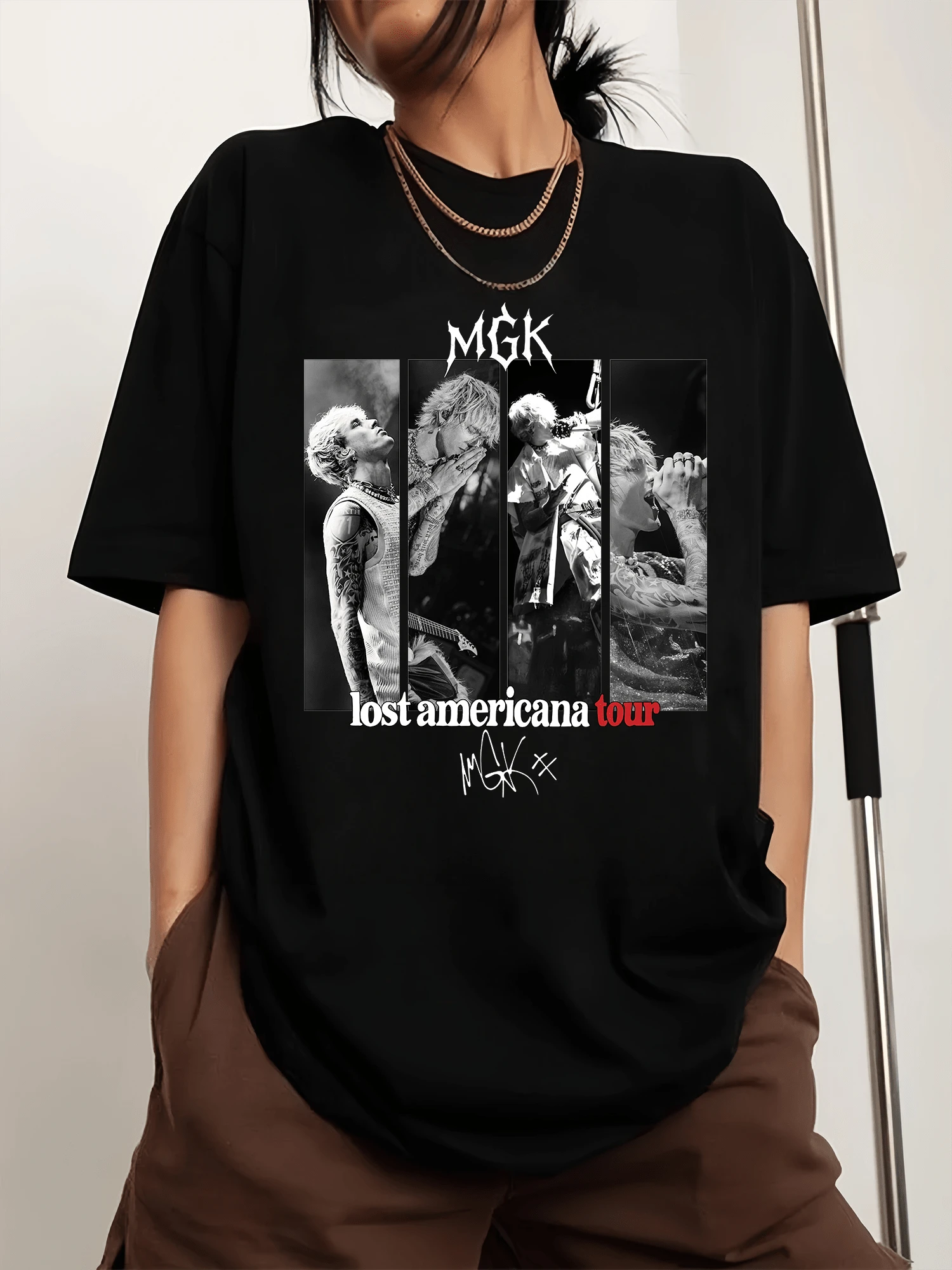 Mgks T-Shirt, Printed Men's Sports T-Shirt With Crew Neck And Short Sleeves - Black - View 1