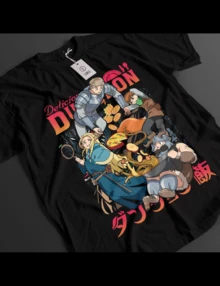 Delicious In Dungeon Shirt Laios Tshirt Marcille T-Shirt Senshi Top Anime Tee - màu đen - Xem 1