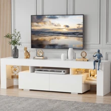 Mueble para TV con gabinete para pantalla de TV - Blanco - Ver 1