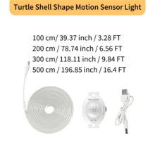 5V USB供电，龟壳形状运动感应夜灯，120°感应角度，3-5米感应范围，暖白光LED灯。 - Turtle Shell Neon Motion Sensor Light - 查看 9