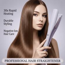 Máy duỗi tóc ion âm chuyên nghiệp với tấm gốm, làm nóng nhanh 30 giây, sử dụng kép duỗi và uốn tóc, tạo kiểu tóc không gây xơ rối, phù hợp với mọi loại tóc, sử dụng tại nhà và salon. - Phích cắm loại C của EU (220-240V) - Xem 2