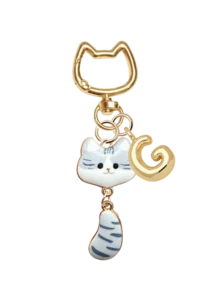 Cartoon Cute Color Printed Cat Alloy Letter Pendant, Bubble Gold Initial Letter Women's Keychain, Drip Oil Drip Printed Tail Cat Keychain Pendant, Personalized Bag Decoration, Handbag Backpack Wallet Hanging Accessories, Cup Decoration Pendant - Multicolor - View 19