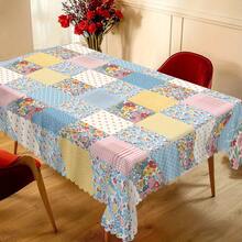 1pc Plaid & Floral Printed Tablecloth, Suitable For Holidays, Daily Use, Parties, Lunches, Dinners, Home Decor, Parties, Restaurants, Living Rooms, Outdoor Weddings, Camping, Picnics, Indoor/Outdoor Use - Multicolor - View 5