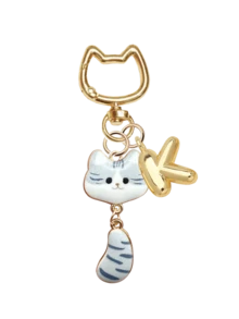 Cartoon Cute Color Printed Cat Alloy Letter Pendant, Bubble Gold Initial Letter Women's Keychain, Drip Oil Drip Printed Tail Cat Keychain Pendant, Personalized Bag Decoration, Handbag Backpack Wallet Hanging Accessories, Cup Decoration Pendant - Multicolor - View 17