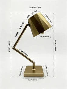 Vintage Adjustable Desk Lamp, 3 Color Temperatures, Dimmable, Touch Control, For Bedroom Office Study - Gold - View 10