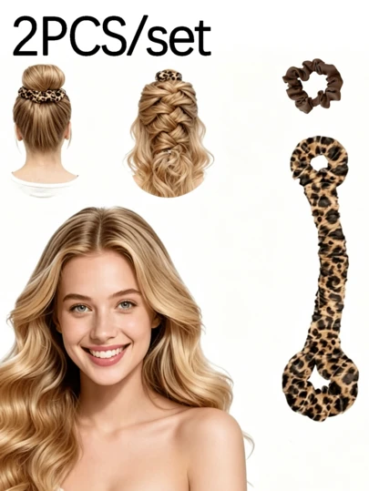 1set Multifunctional Satin Heatless Curler & Hair Ring, Traceless Curling Rod With Hair Ring, Silk Hair Rollers, Elastic Sleep Headband, Long Hair Soft Curling Tools, Manual Styling Accessories For Home Use, Sleep Hair Curling Device, Suitable For Women,Heatless Waves,Travel Essentials,Hairdressing,Curly Suitable For Mother's Day And Anniversaries