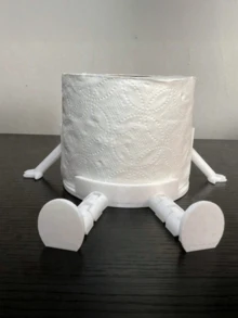 创意人形厕纸架 - 趣味坐姿设计,ABS塑料材质,可用于收纳卫生纸/新奇家居装饰/桌面收纳,适合家庭/成人/青少年使用,适用于浴室/卧室/客厅,也适合万圣节/感恩节/圣诞节等节日,是送给朋友/家人/女主人的礼物,简约ins风(厕纸架/浴室收纳架/趣味家居装饰/恶搞礼物/独特礼物/浴室配件/桌面收纳架) - 彩色 - 查看 9