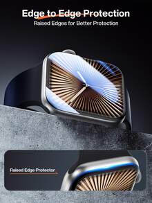 Yezodawee 3片装3D高清防刮屏幕保护膜，适用于 38mm/40mm/41mm/42mm/44mm/45mm/46mm/49mm，兼容S1/2/3、S4/5/6SE、S7/8/9、S10、Ultra 1/2/3系列 - 無色 - 查看 5