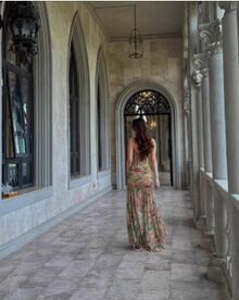 Women Long Dresses - màu xanh lá - Xem 6